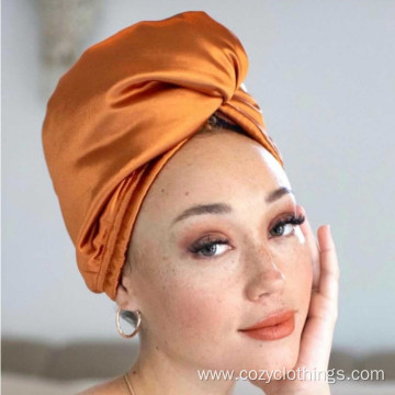 Microfiber turban for woman custom satin hair turban